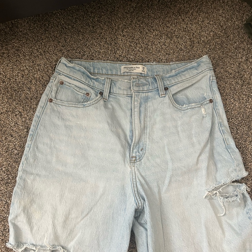 Abercrombie & Fitch Light Blue Jean Shorts